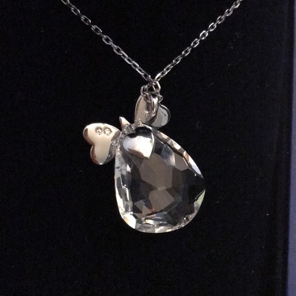 Swarovski Pink Butterfly Necklace - Picture 5 of 7